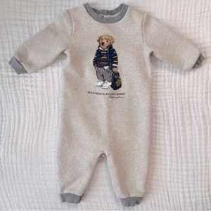 NWOT Ralph Lauren Fleece Baby Bear Onesie
